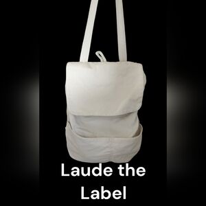 Laude The Label Cotton Off White Backpack.